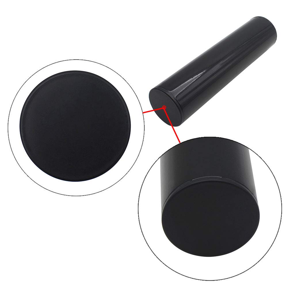 Zylinder Sand Shaker, 2Colors tragbare Edelstahl Sand Shaker Percussion Instrumente Kinder Rhythmus Schüttelinstrument (Schwarz)