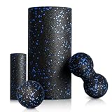 Faszienrolle Set Foam Roller Faszien Set mit Großer und Mini Faszienrolle Klein Faszienball und Duoball für Intensive Massage Faszien Training von Muskeln