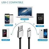 Type C Cable ,6.6 Ft (2m) Braided Cable Reversible Connector for New Macbook 12 Inch, High Speed Charging Cable Power Line for Chromebook Pixel, Nokia N1 Tabletand Other Devices Type C USB