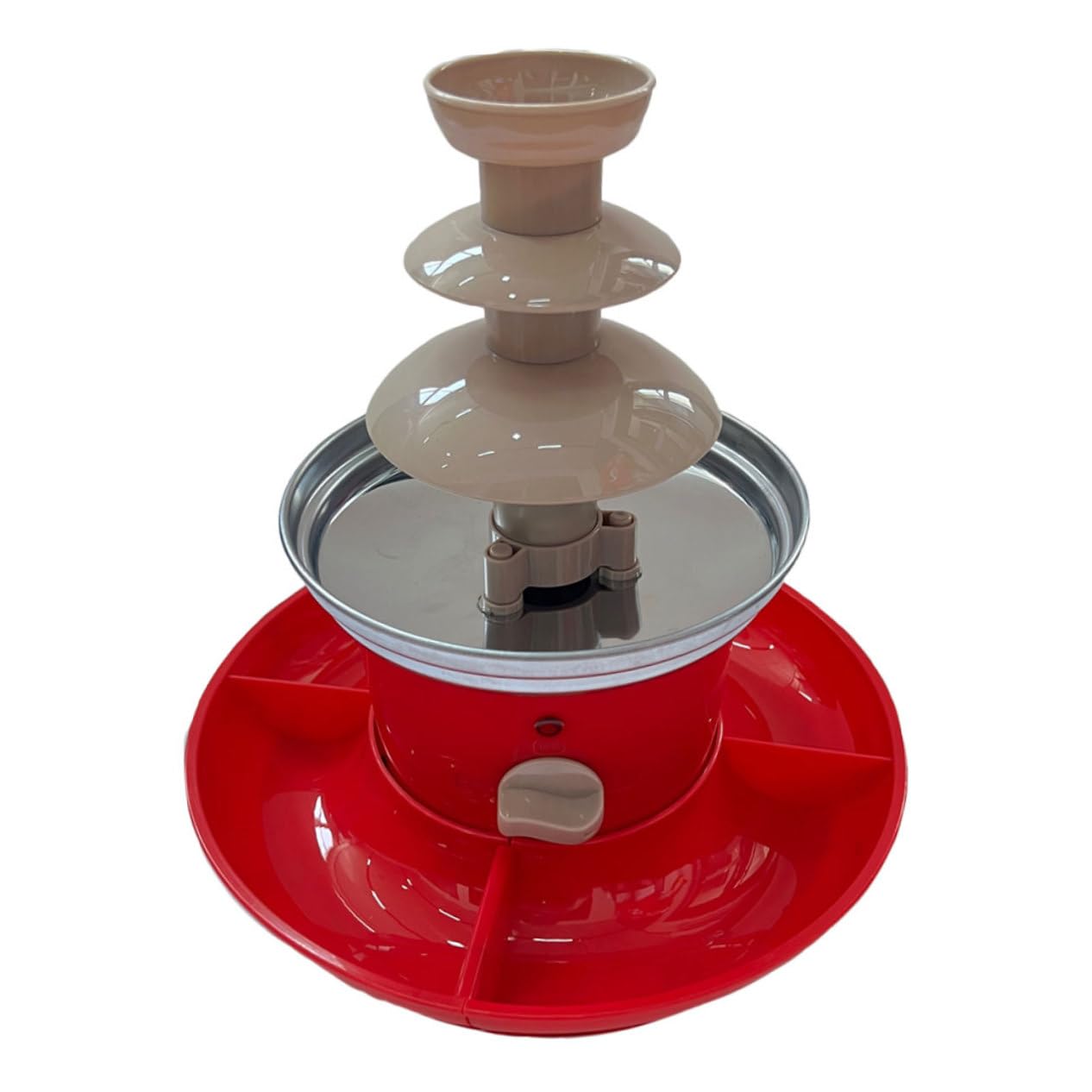 FELTECHELECTR 1set Chocolate Fountain Machine Electric Chocolate Melting Waterfall Maker for Parties Weddings Family Gatherings Easy to Assemble for Dipping Fruits Snacks