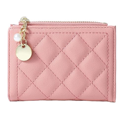 1pc Women's Wallet Short Minimalist Card Bag Summer Pink Zipper Coin Purse2