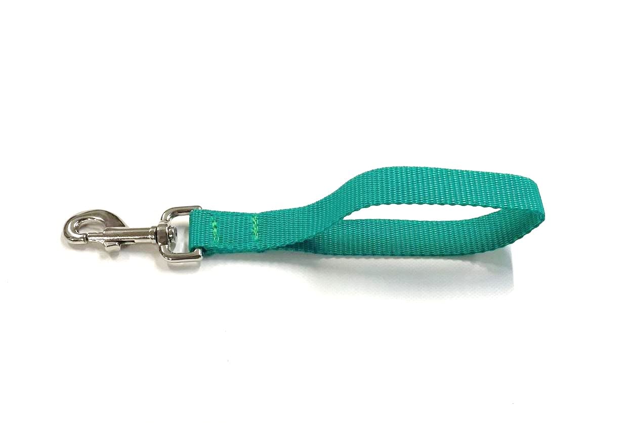 Short Close Control Dog Training Lead Traffic Walking Leash 25mm Polypropylene Webbing (Emerald Green, 10 Inches) โ image 1