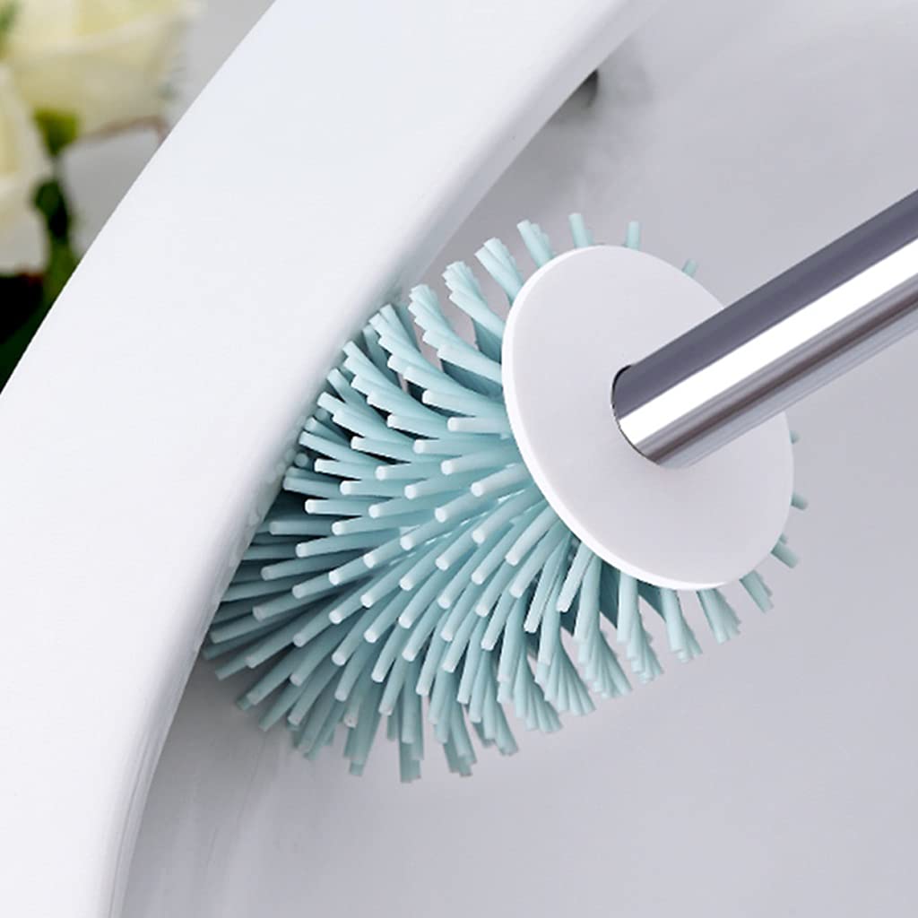 escobilla de baño Cepillo de baño Holder Hogar montado en la pared Tazón de fuente Cepillo Baño Mango largo Cepillos de limpieza de cabello suave Moderno Creativo Limpieza Limpieza Cepillo Conjunto Ce