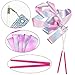 HZMM 2 Pcs Dance Ribbons, 78.7 Inch Sparkling Dance Ribbon Streamer, Rhythmic Gymnastics Ribbon with Wand, Twirling Dancing Ribbons, for Kids Girls Adults Talent Shows Artistic Dancing Training
