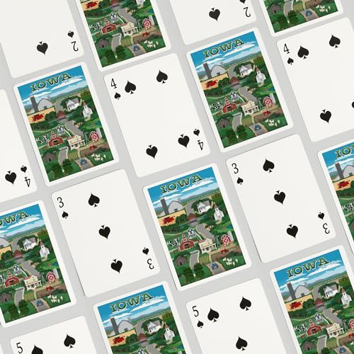 Baraja de Póker estilo retro Iowa 52 cartas para adultos miniatura 4