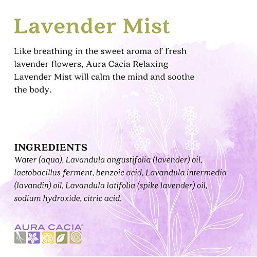 Aura Cacia Relaxing Lavender Aromatherapy Mist, 4-Ounce, Lavender Pure Essential Oils, Sweet & Floral Aroma #TOP1