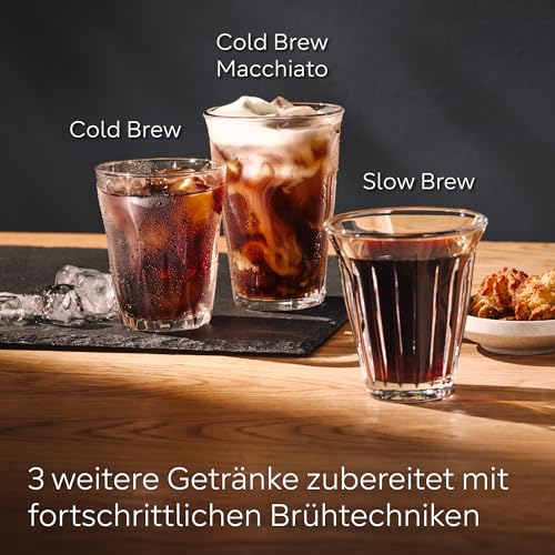 Siemens Kaffeevollautomat EQ700 classic, großes farbiges TFT-Display, 36 Heiß- und Kaltgetränke, Cold Brew, 10 Favoriten, 2-Tassen-Funktion, Steuerung per App, autom. Reinigungsystem, Silber, TP715E17