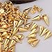 RUBYCA 100 Sets 14MM Gold Color Bullet Cone Spike and Stud Metal Screw Back for DIY Leather-Craft