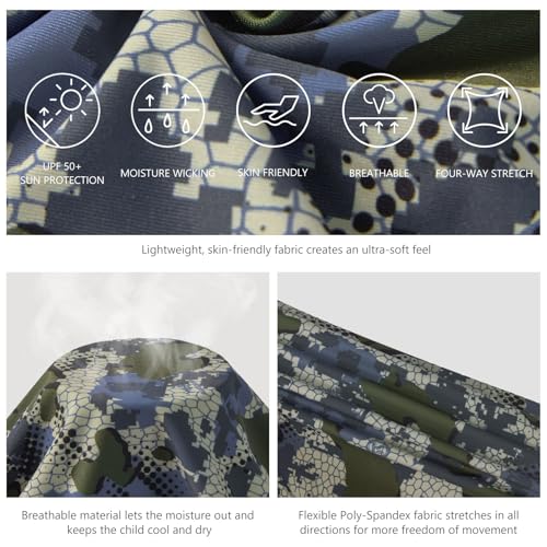 BASSDASH Youth & Kids Camo Hunting -Hunting Hoodies(L) & Chest Waders(8-9Y) Bundle4