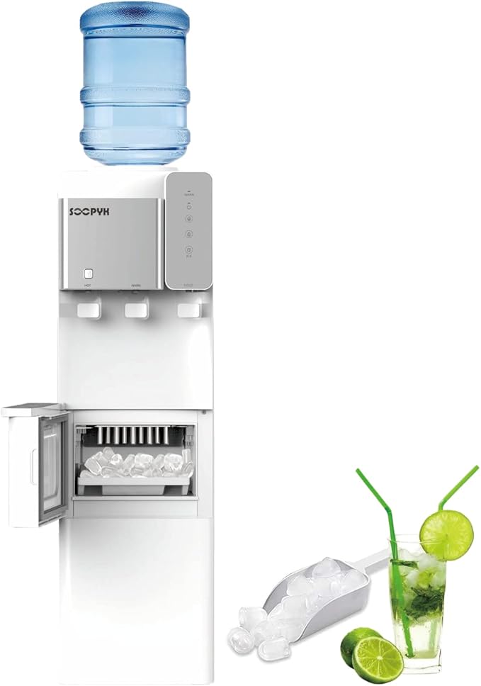 SOOPYK Hot and Cold Water Cooler Dispenser with Ice Maker