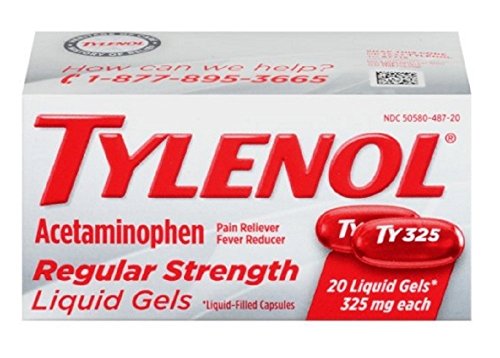 Tylenol Gel Capsules 325MG 20 Count (2 Pack)