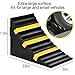 B BAIJIAWEI 2 Pack Heavy Duty Large Solid Rubber Wheel Chock with Handle for Travel Trailer, Truck, Commercial Vehicle and RV, 10