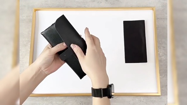 Étui Rigide Pour Lunettes – 2 Pièces, Cuir PU Léger, étanche, Fermeture Magnétique, Portable