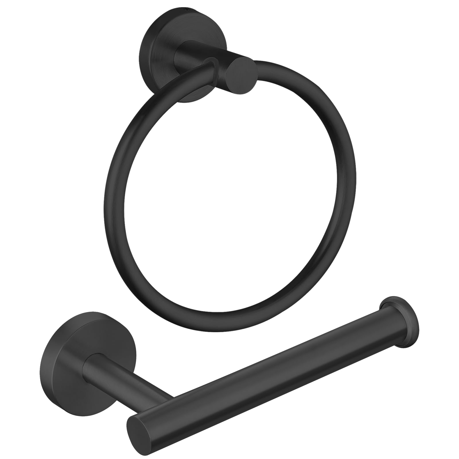 Towel Ring & Toilet Paper Holder, 2 Piece Bathroom Hardware Set Stainless Steel SUS304