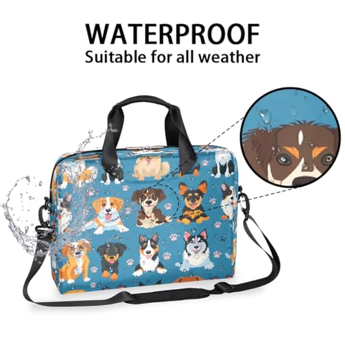 Bolso para laptop Cute Dogs 16 pulgadas con correa miniatura 2