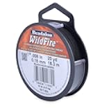 Beadalon Wildfire Ultra - Beading Thread in Black and Frost, Beading Supplies for Crafters, Jewelry Makers, Beaders. Braided Fishing Line