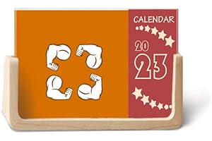 2023 Arm Fist Power Cycle Art Deco Desk Calendar - The Perfect Planner for Cyclists