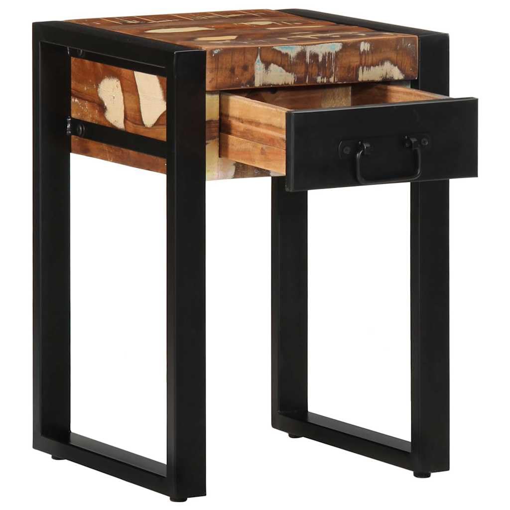 Stolik pomocniczy Wielobarwny 35x35x50 cm Lite drewno z recyklingu