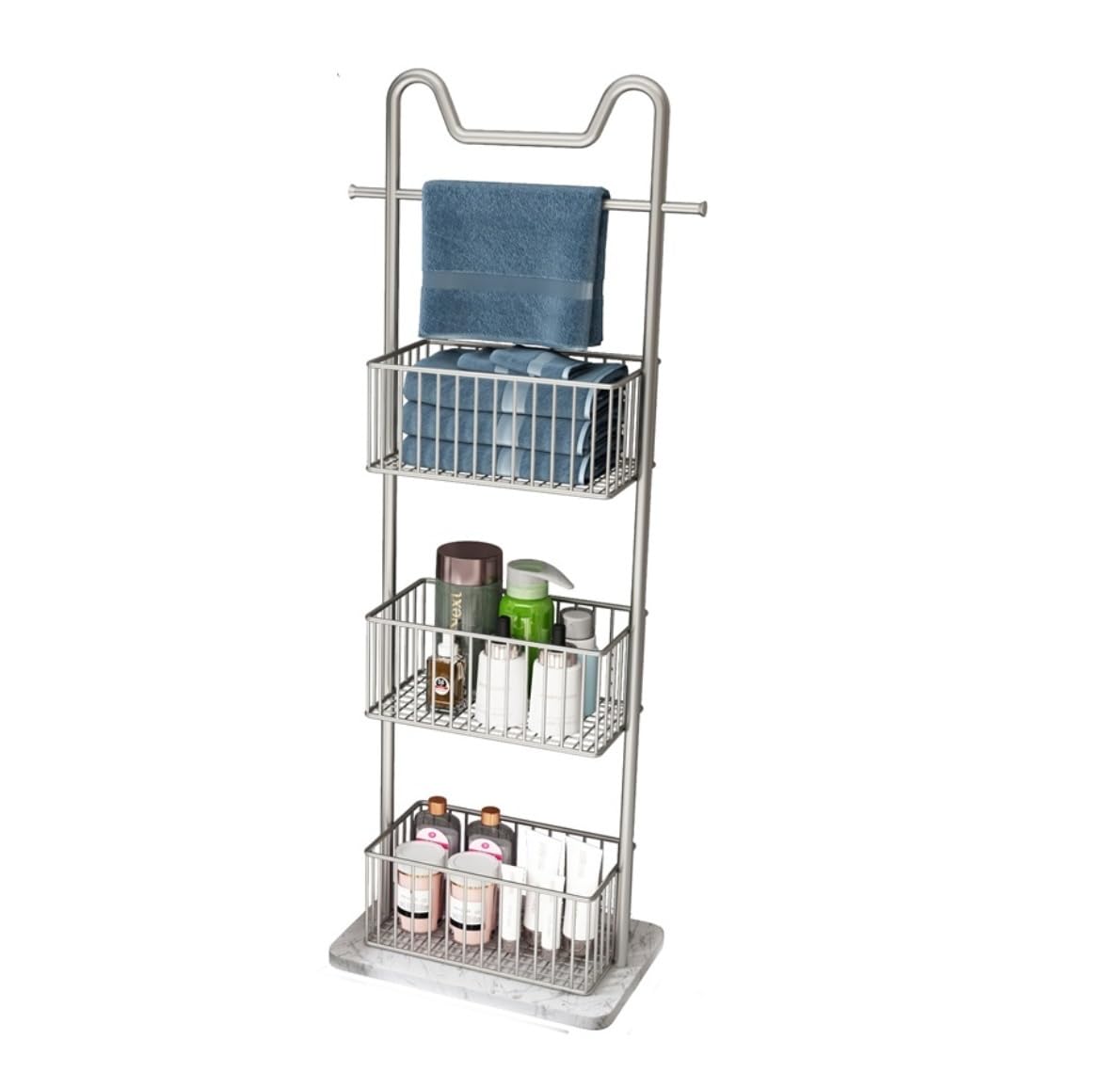 DKRAHRJJ Towel Rack Metal Freestanding Towel Holder Towel Stand for Bedroom Laundry Room/3 Tier/Sier