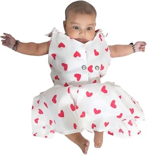 Brink Cup Sleeve Round Neck Frock Dress for Baby Girls (Code - S448) Multicolour Price In India