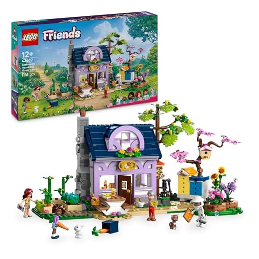 LEGO Friends Beekeepers’ House and Flower Garden Set, Creative toy for Kids and Teenagers, with 4 Mini Dolls, Cat and Rabbit Animal Figures, Plus Accessories, Birthday Gift for Girls aged 12+ 42669