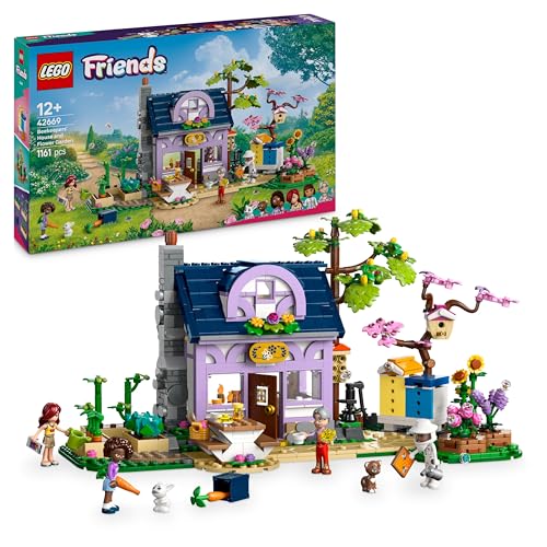 LEGO Friends Casa de los Apicultores y Jardín de Flores - Set Creativo con 4 Mini Muñecos, Figuras de Gato y Conejo de Juguete y Accesorios - Regalo para Niñas de 12+ Años y Adolescentes 42669