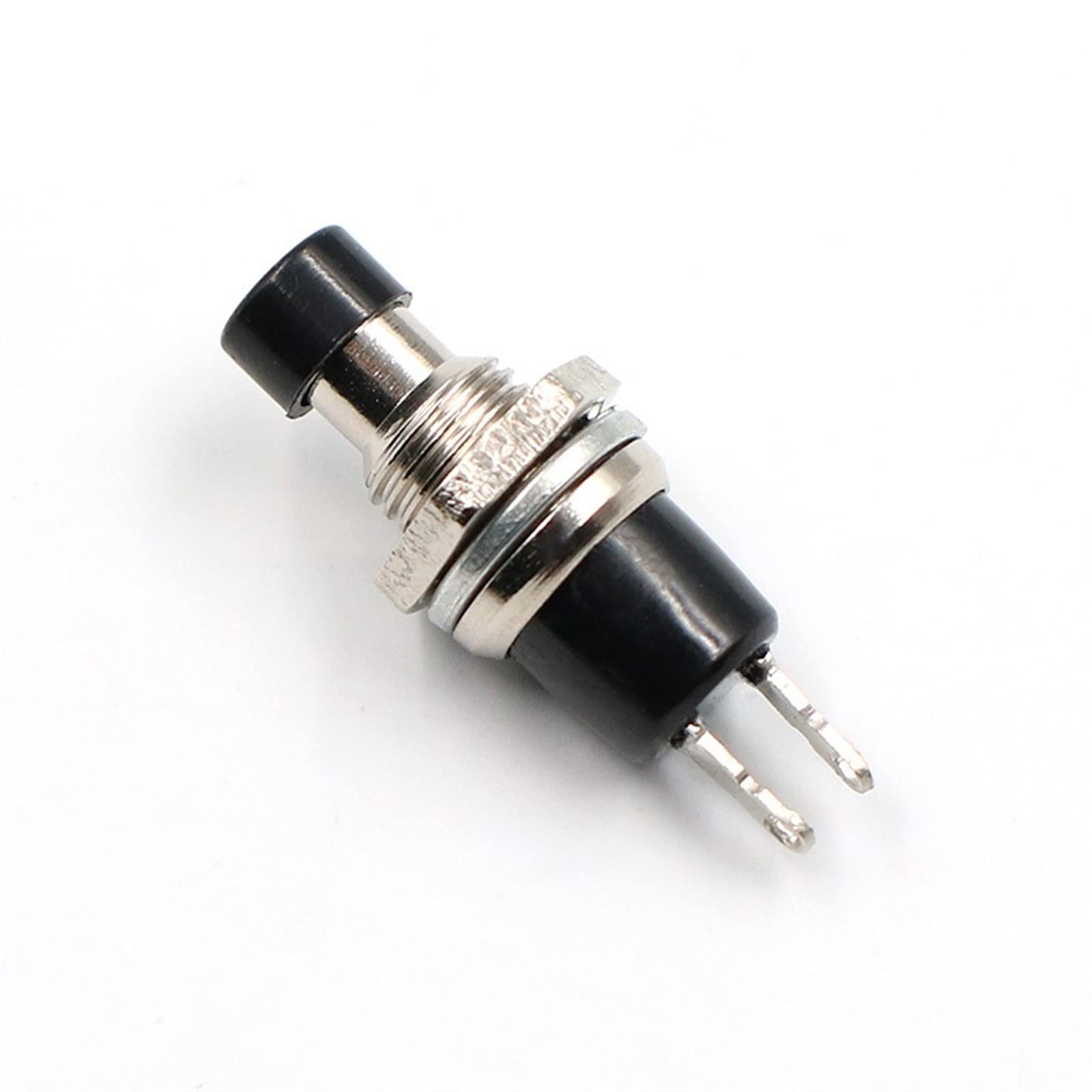 10 Pz PBS-110 Mini Micro Fai da Te 7mm Filettatura 2 Pin Interruttore a Pulsante momentaneo Rosso Nero Bianco Blu Giallo Verde Riposo Automatico ON/off