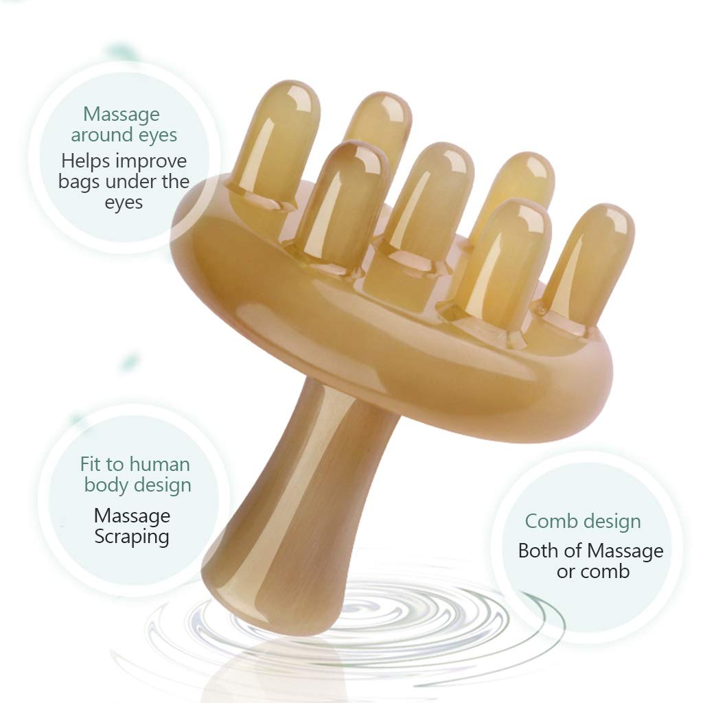 YXCKG Gua Sha Massage Werkzeug, Kopfmassage Combe, Hauptphysiotherapie-Werkzeuge für vollen Körper entspannen Sich Muskeln, Bauen Druck ab, Gesundheitsmassage für SPA-Akupunktur-Therapie