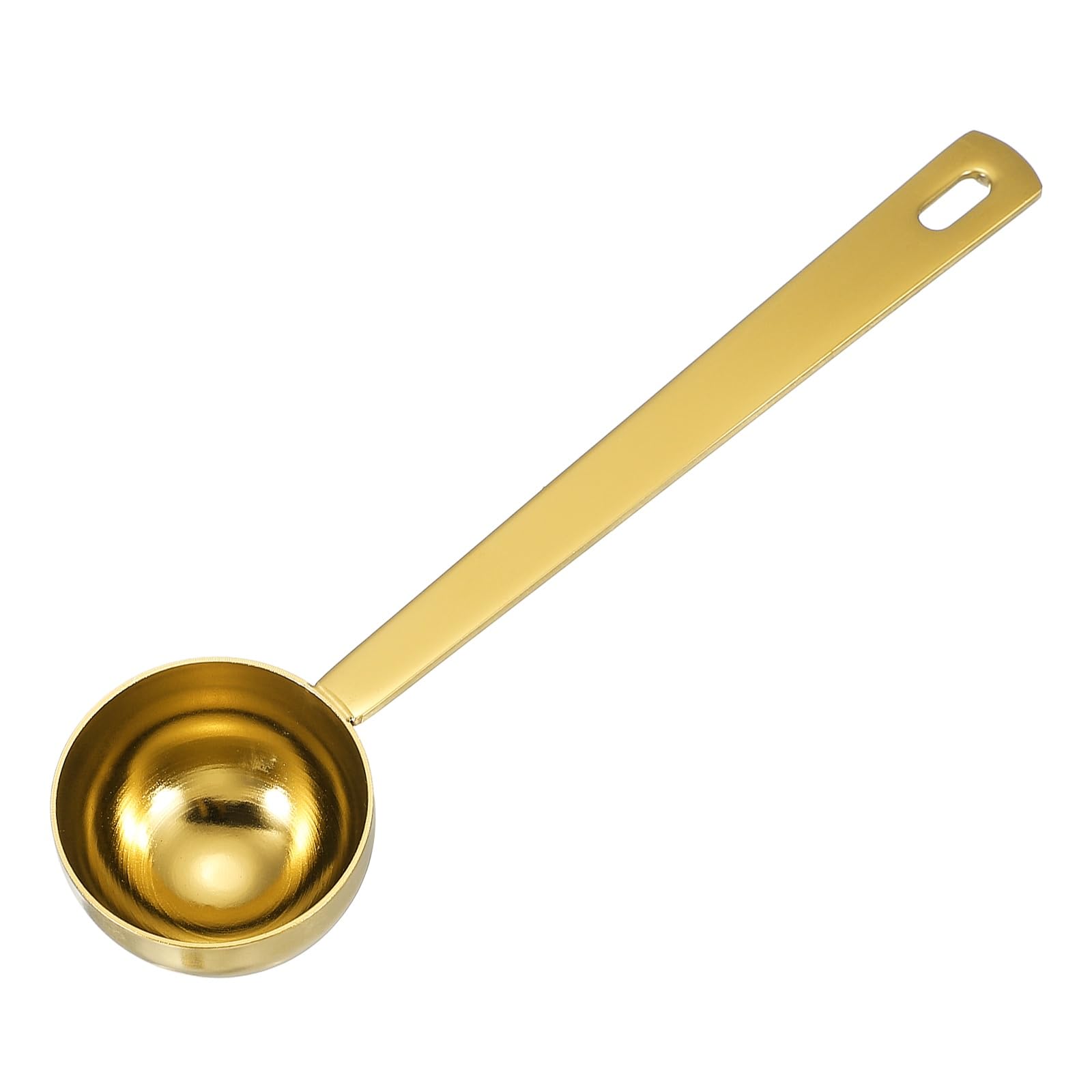sourcing map Measuring Spoon, 15ml Long Handle Table Scoop Teaspoon Coffee Scoop Spoon for Ground Coffee Tea Sugar Cooking Baking, Gold