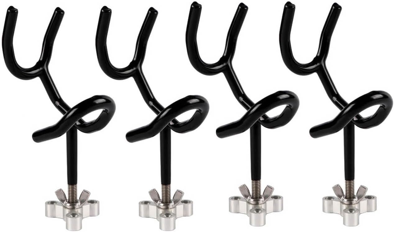 4pcs Sure Grip Steel Boat Rod Holder 20 Degree PVC Coated Steel Wire Fishing Pole Holder
