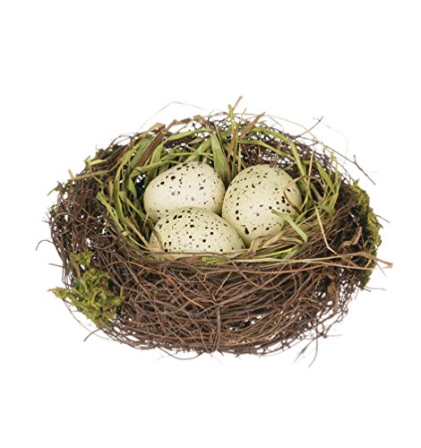Sullivans 4" Replica Bird's Nest with Yellow Spotted Eggs