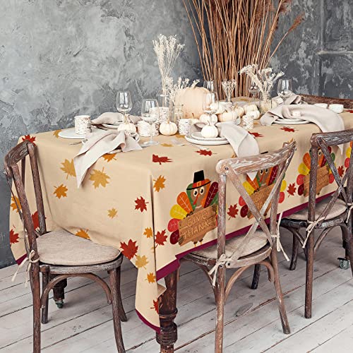 Turkey Thanksgiving Party Supplies Kit, Autumn Disposable Dinnerware Includes, Paper Dinner Plates, Dessert Plates, Napkins, Cups, And Tablecloth, For Fall Party Decorations, Serve 25 #TOP5
