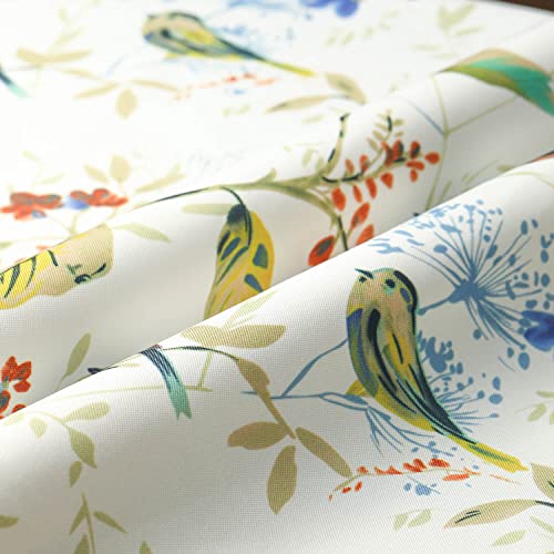 Vogol Outdoor Curtains For Patio, Privacy Outside Solid Treatments For Pergola, Birds Pattern Light Filtering Grommet Drapes 84 Inch Long, 1 Panel #TOP4