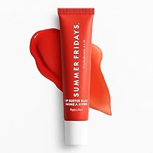 Tinted Lip Butter Balm - Conditioning Vegan Lip Balm for Instant Moisture, Shine & Hydration - Sheer, Soothing 15 Grams (Poppy)