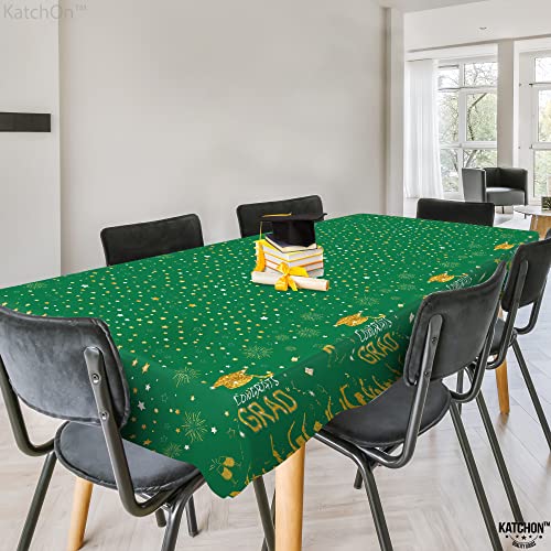Image of KatchOn Graduation Decorations 2026, Green and Gold Graduation Tablecloth Pack of 3, 108x54 Inch, Congrats Grad Tablecloth | Green Tablecloth for Class of 2026 Congrats Grad Table Covers