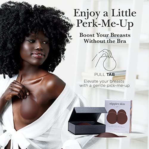 Image of Nippies Nipple Covers for Women - Reusable Sticky Silicone Pasties with Travel Case - Original Circle or Lift Style Available