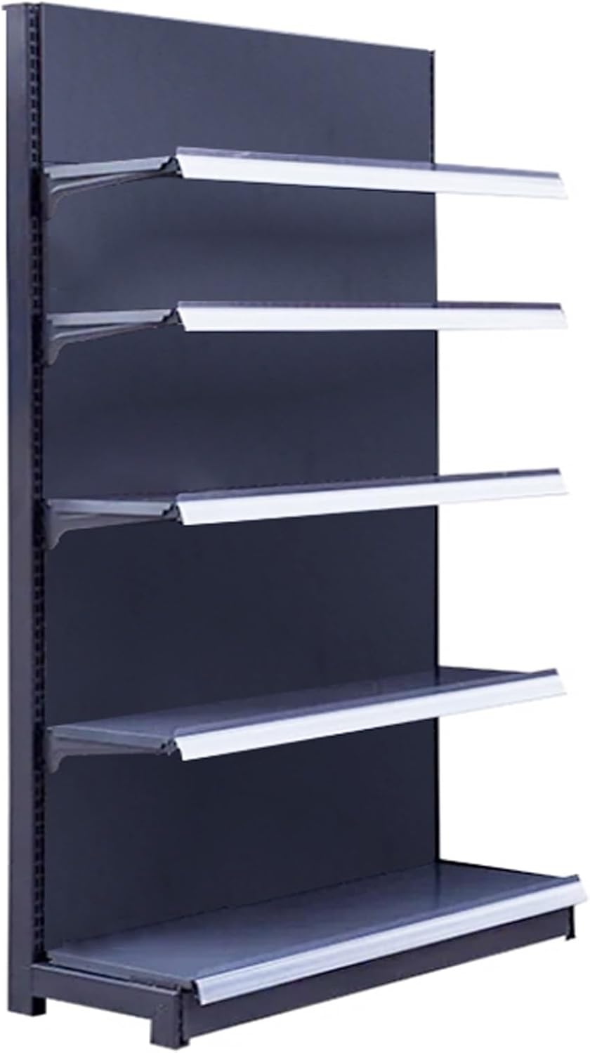 4-Tier Heavy Duty Gondola Shelving, Retail Gondola Display Rack Commercial Grade Display Rack, Tool-Free Assembly Metal Shelving Unit for Supermarket & Retail Store(73 * 165cm/28.7 * 64.9in)