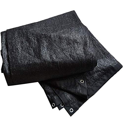 Voile D'ombrage Rectangulaire Ménage 95% Taux D'ombrage Noir Bord Épaissir Utilisé for Balcon Patio De Plein Air Carport, 21 Tailles (Color : Black, Size : 1x2m) Cover