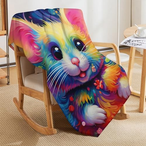 Souris couverture douce avec motif pour lit et canapé douillet - 8