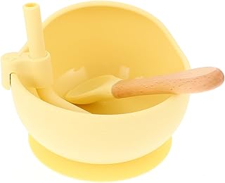 Didiseaon 1 Conjunto De Talheres De Suplemento Alimentar Tigela De Alimentação Esférica Tigela De Suplemento Alimentar Bebê Sílica Gel