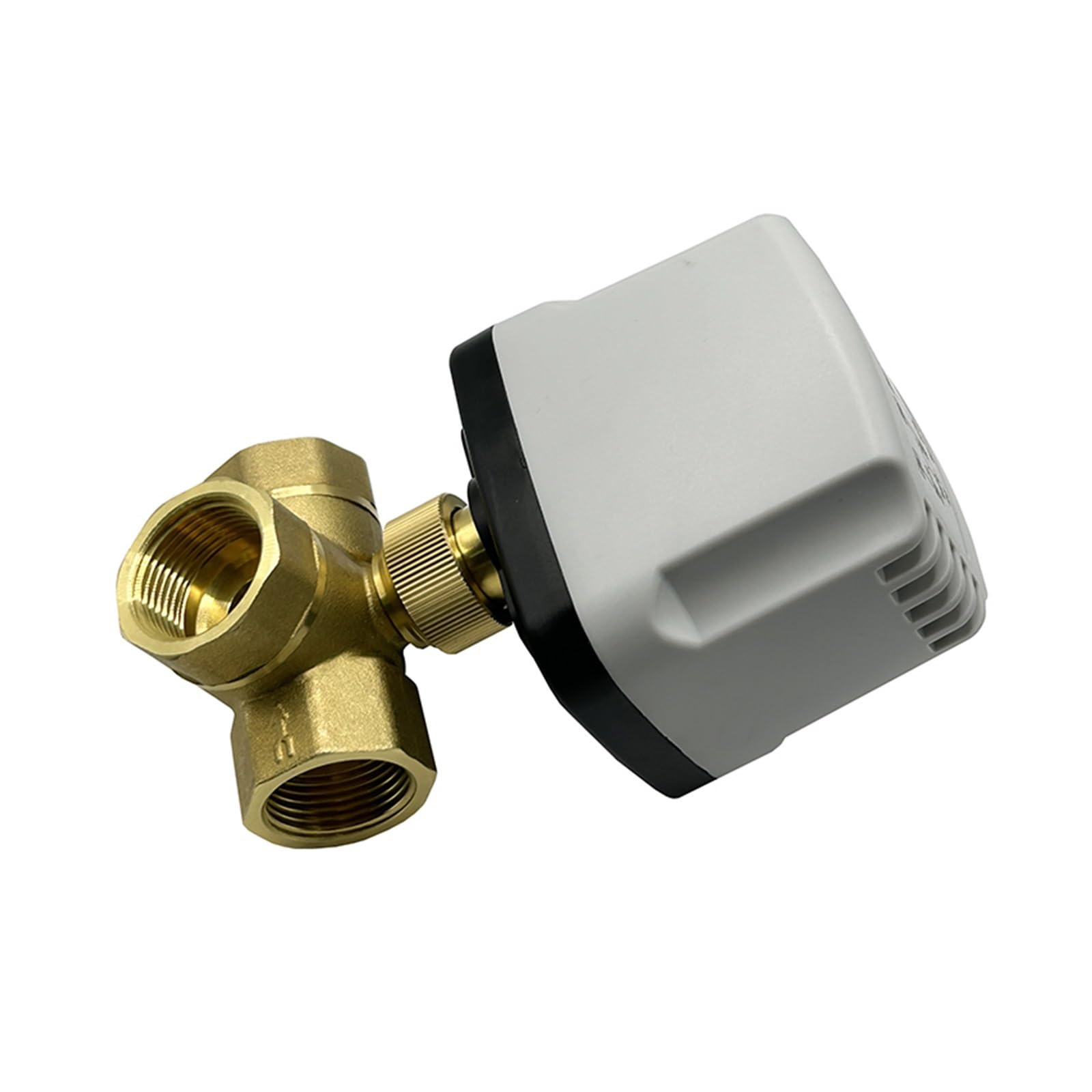 VSPPJYFG DN20 3 Way Brass IP65 Waterproof Motorized Ball Valve 3-Wire 2 Control T Type AC220V DC12V DC24V Electric Ball Valve(24VDC-T TYPE)