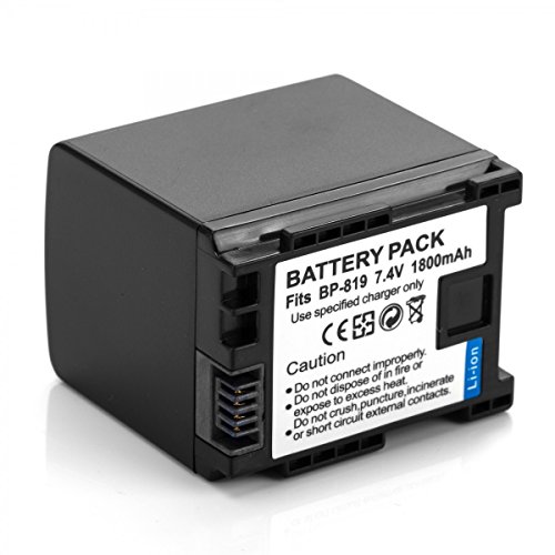 Rusty Bob - Canon BP-819 (1800 mAh) FS10 FS11 HF10 HF100 HF11 HD HG20 HG21 FS-10,HF21,HF200,HF M31,HF M36,HF M306,HF S10,HF S11,iVIS HF10 - batterie seulement