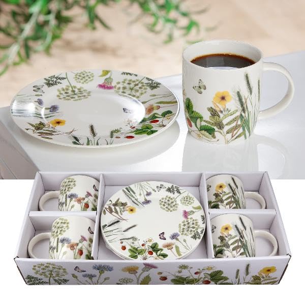 GILDE Porzellan Geschirr - Set Wild Flowers