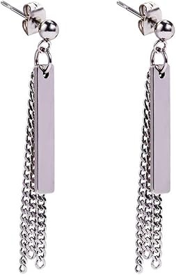 Mens Earrings,Chain Earrings,Cool Earrings,Dangly Earrings for Womens Pendant Jewelry