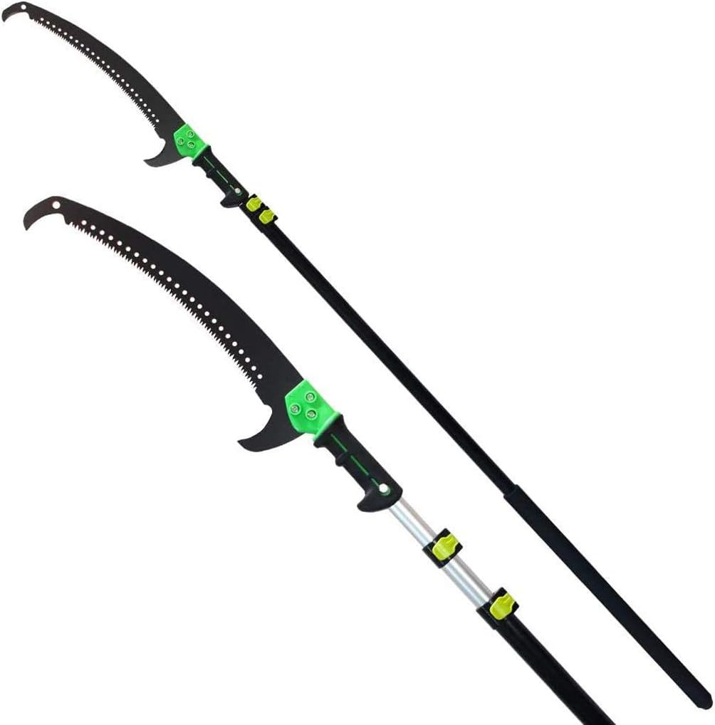 24FT/7.2M Telescopic Pruning Saw, Telescopic Pole Saw, Landscaping Telescopic Hand Saw, Orchard High Branch Saw Kit For Lush Trees And Shrubs
