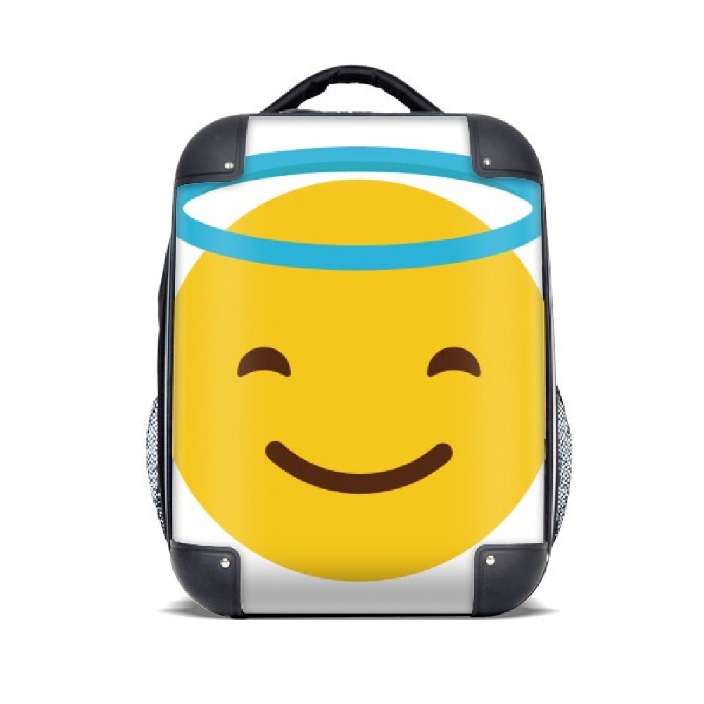 DIYthinker Smile Angle Yellow Cute Online Chat Hard Case Shoulder Carrying Children Backpack Gift 15" One Size Black