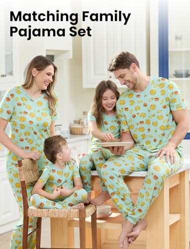 PATPAT Matching Family Pajamas Sets Couples Pjs 2 Piece Viscose Made from Bamboo Sleepwear for Baby, Kids, Women, Men3