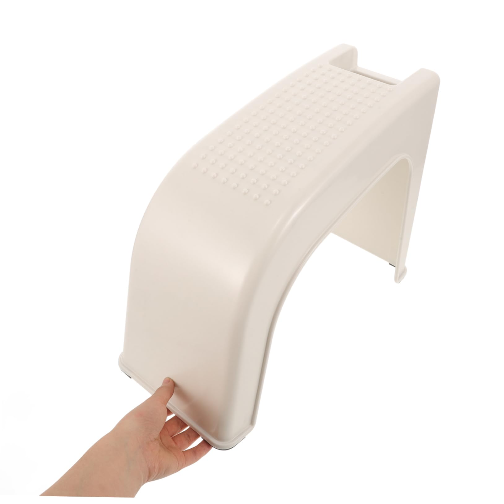 BESTYASH Marchepied en Plastique Blanc Antidérapant pour Salle de Bain, Repose-Pieds Portable et Facile à Ranger, pour Usage Commercial ou Personnel