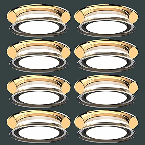 Paquete de 8 luces LED de techo regulables de 3 a 4,5 pulgadas, 5 W, 7 W, 12 W, transparentes, antideslumbrantes, para pasillos, porches, lámparas de ojo de buey sin parpadeo