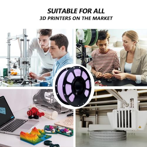 Image of iBOSS PLA Plus 3D Printer Filament PLA+ Filament 1.75mm, Neatly Wound 3D Printing Filament 1.75mm + /- 0.02 mm, Fit Most FDM 3D Printers, 1kg Spool (2.2lbs), Light Purple